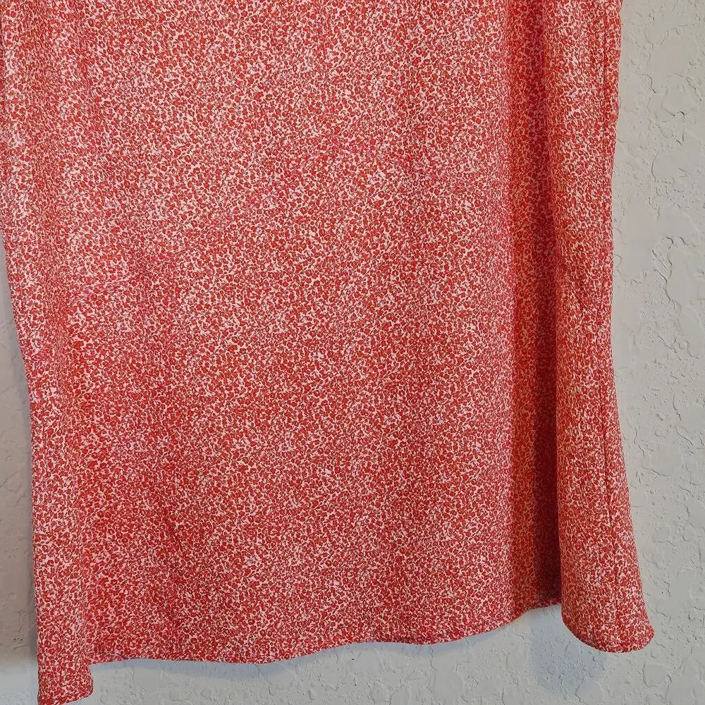 Tory Burch Silk Floral Jasmine Sleeveless Shell Top Blouse Poppy Red Women's 0‎